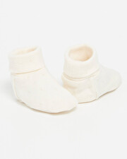 Chaussons ajour&eacute;s en coton Coloris craie  Natalys