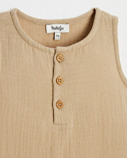 Combinaison en gaze de coton Coloris camel  Natalys