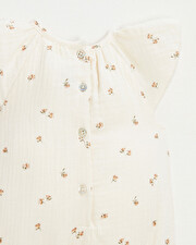 Combinaison en gaze de coton Imprim&eacute; fleurs  Natalys