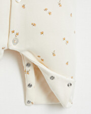 Combinaison longue en coton Imprim&eacute; fleurs  Natalys