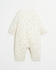 Combinaison longue en coton Imprim&eacute; fleurs  Natalys