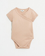 Body croisé fantaisie manches courtes Coloris bois de rose Natalys