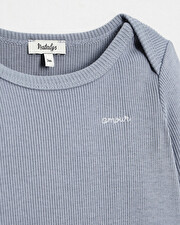 Tee-shirt manche longue Coloris bleu gris  Natalys
