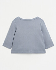 Tee-shirt manche longue Coloris bleu gris  Natalys