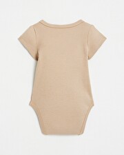 Body crois&eacute; brod&eacute; Petit soleil Coloris camel  Natalys