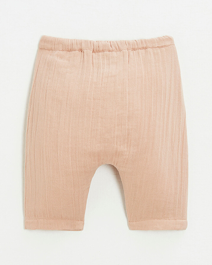 Pantalon en gaze de coton Coloris bois de rose  Natalys
