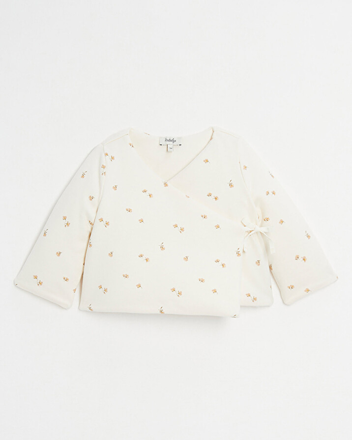 Brassière croisée ouatinée Imprimé fleurs Natalys