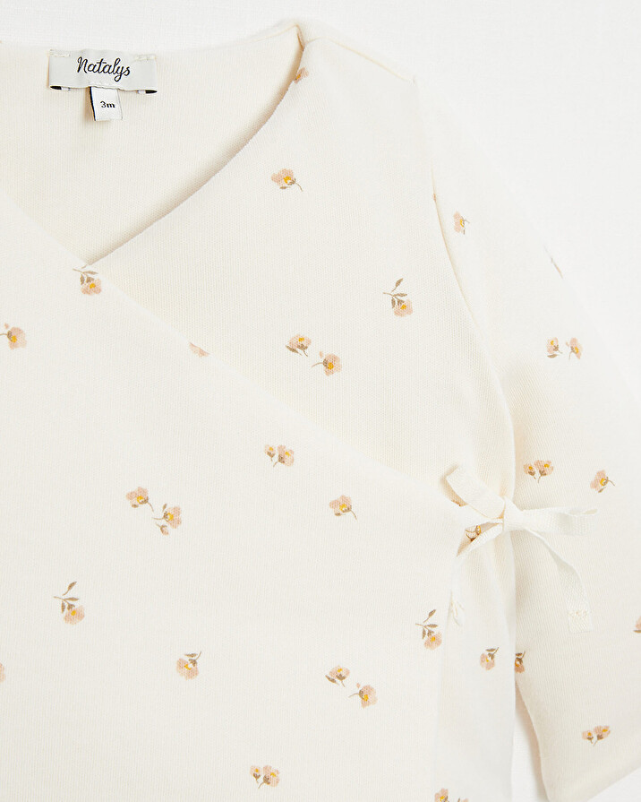 Brassière croisée ouatinée Imprimé fleurs Natalys