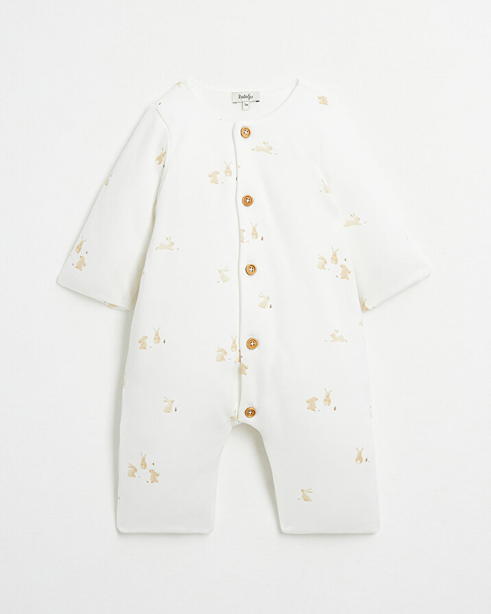 Combinaison longue en coton Imprim&eacute; lapins  Natalys