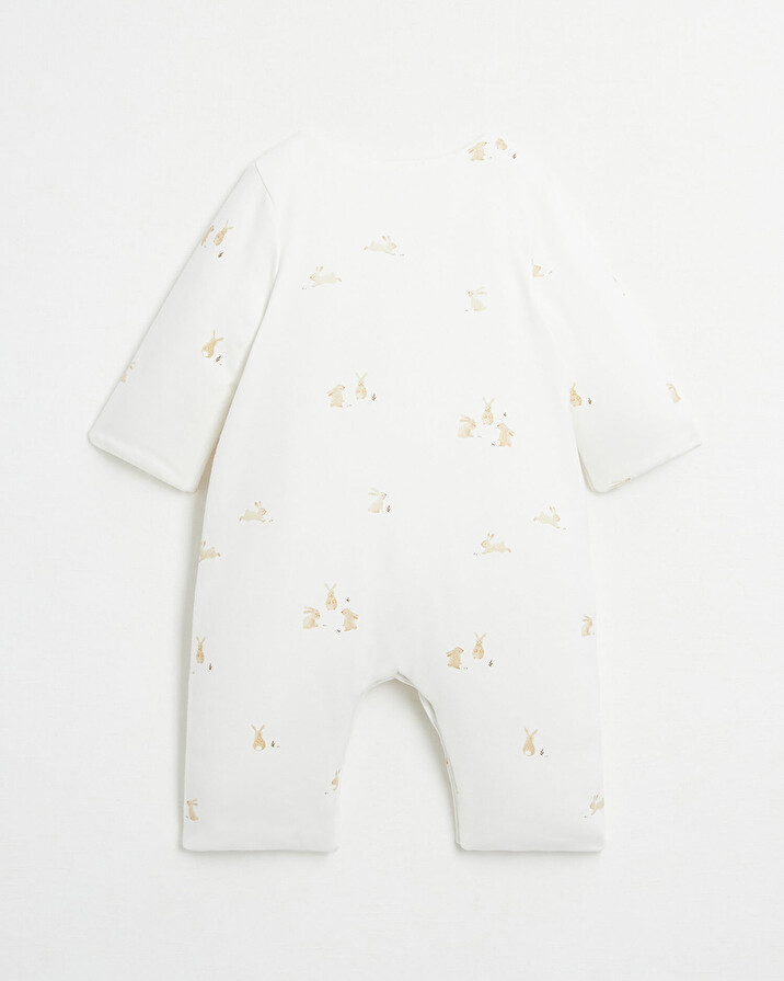Combinaison longue en coton Imprim&eacute; lapins  Natalys