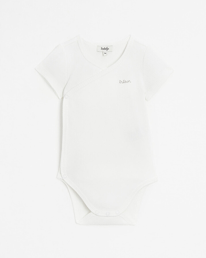 Body crois&eacute; brod&eacute; Tr&eacute;sor Coloris &eacute;cru  Natalys