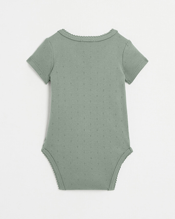 Body crois&eacute; fantaisie manches courtes Coloris vert  Natalys
