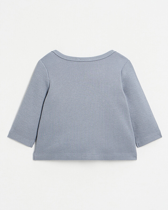 Tee-shirt manche longue Coloris bleu gris  Natalys