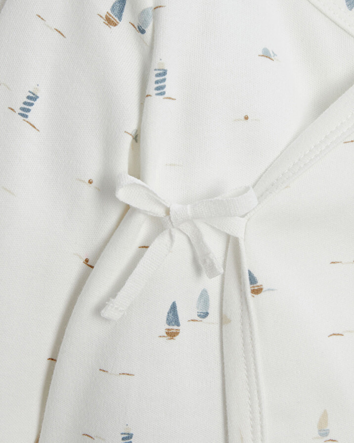 Brassi&egrave;re crois&eacute;e en interlock Imprim&eacute; bateau  Natalys