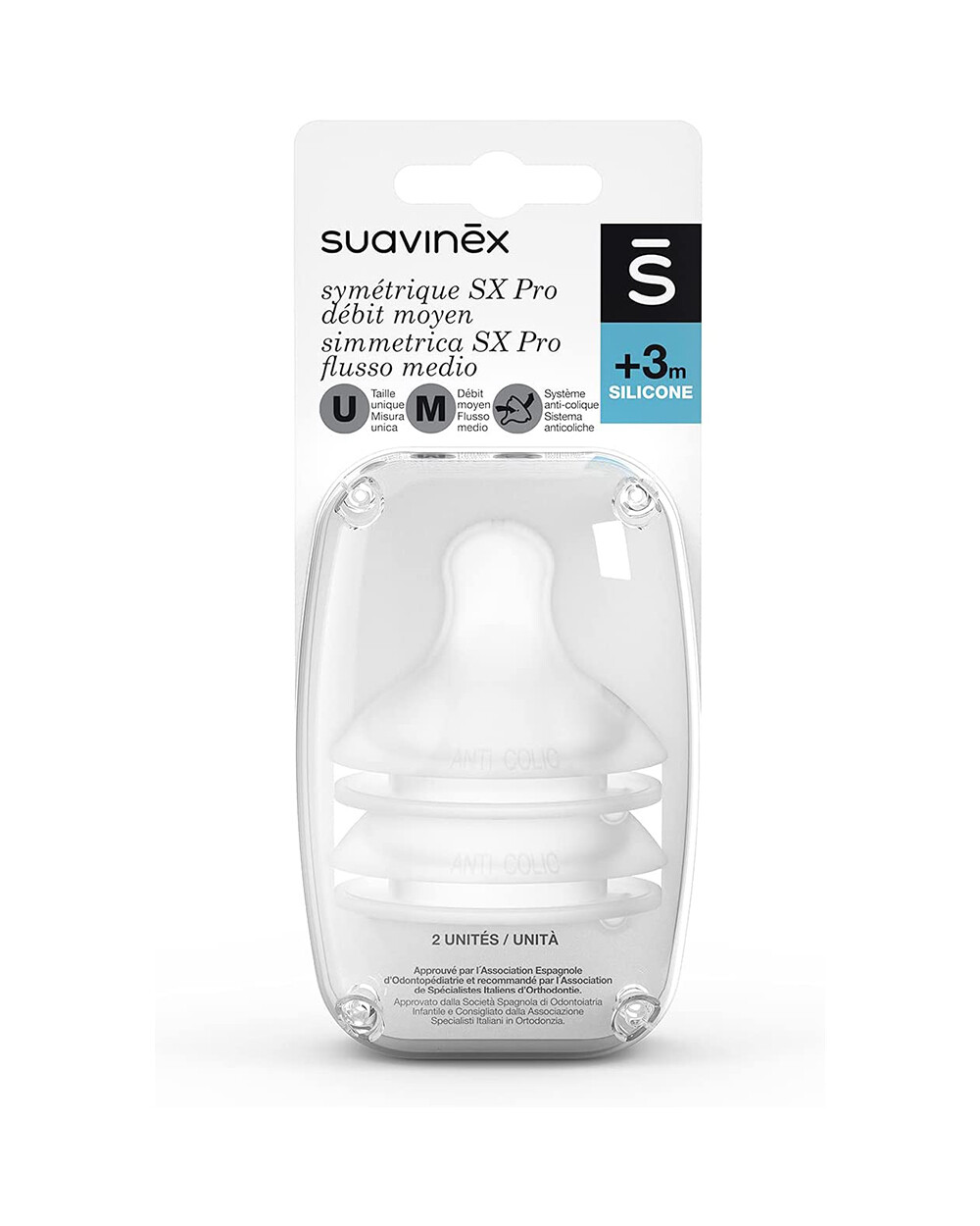Lot de 2 tétines symétriques SX Pro Débit M Suavinex
