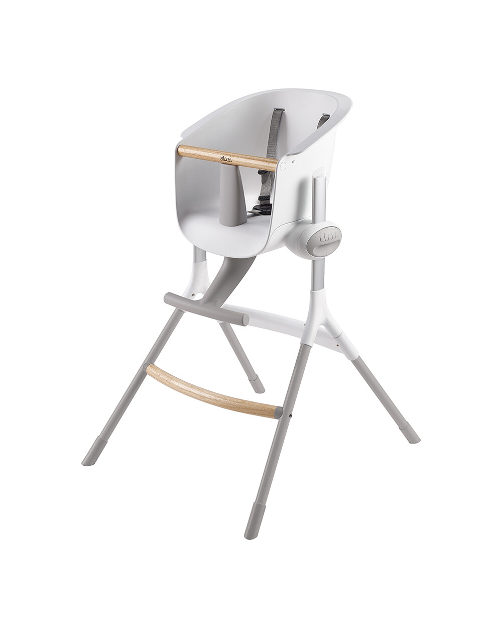 Chaise haute &eacute;volutive Up&Down Coloris blanc/gris  B&eacute;aba