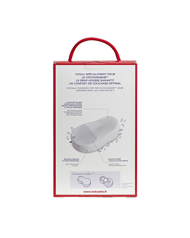 Drap housse Cocoonababy Coloris blanc Red Castle