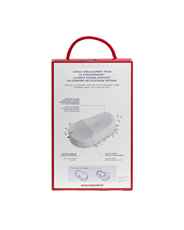 Drap housse Cocoonababy Coloris blanc  Red Castle