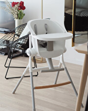Chaise haute &eacute;volutive Up&Down Coloris blanc/gris  B&eacute;aba