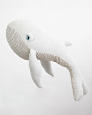 Peluche baleine 83 cm Coloris albino  Bigstuffed
