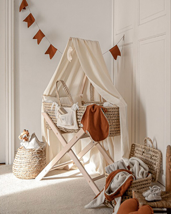Ciel de lit Dreamy canopy Coloris ivory powder  Babyshower