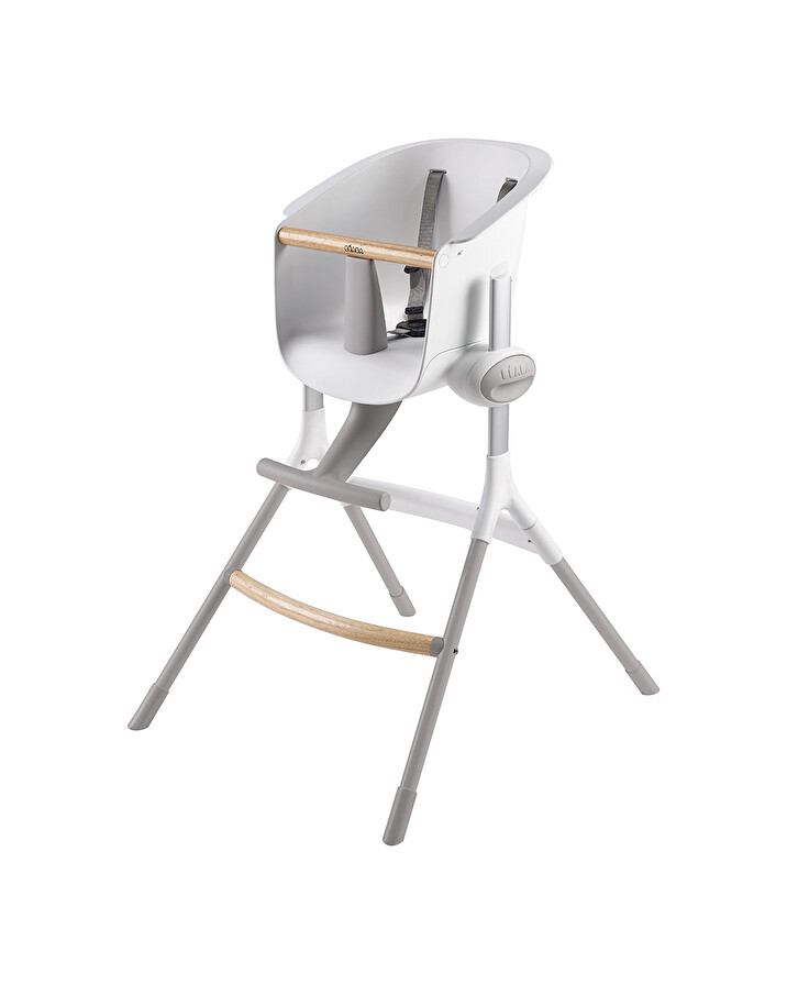 Chaise haute &eacute;volutive Up&Down Coloris blanc/gris  B&eacute;aba