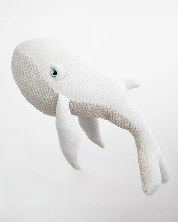 Peluche baleine 83 cm Coloris albino  Bigstuffed