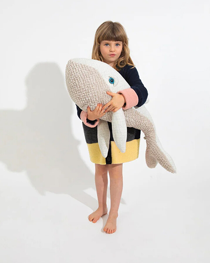 Peluche baleine 83 cm Coloris albino  Bigstuffed