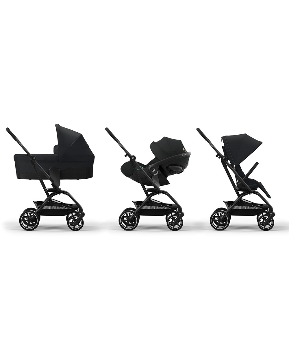 Poussette Eezy S Twist+2 Ch&acirc;ssis noir coloris magic black  Cybex