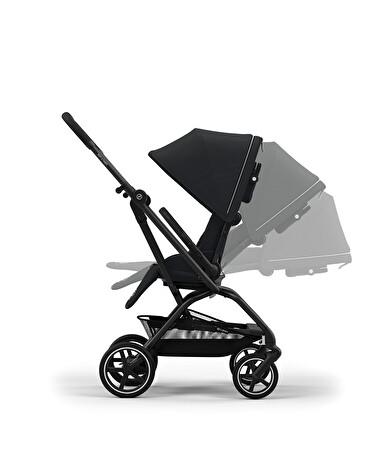 Poussette Eezy S Twist+2 Ch&acirc;ssis noir coloris magic black  Cybex
