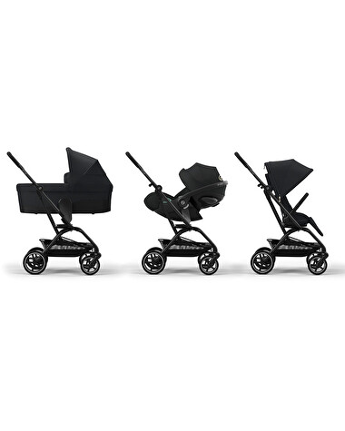 Poussette Eezy S Twist+2 Ch&acirc;ssis noir coloris magic black  Cybex