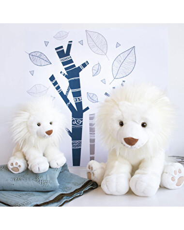 Peluche Lion des Neiges 28 cm Coloris blanc  Histoire d'Ours