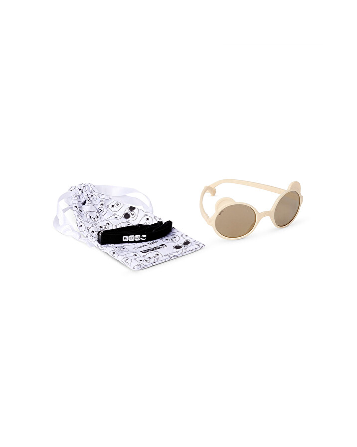 Lunettes de soleil Ourson 0-1 an Coloris cr&egrave;me  Ki Et La