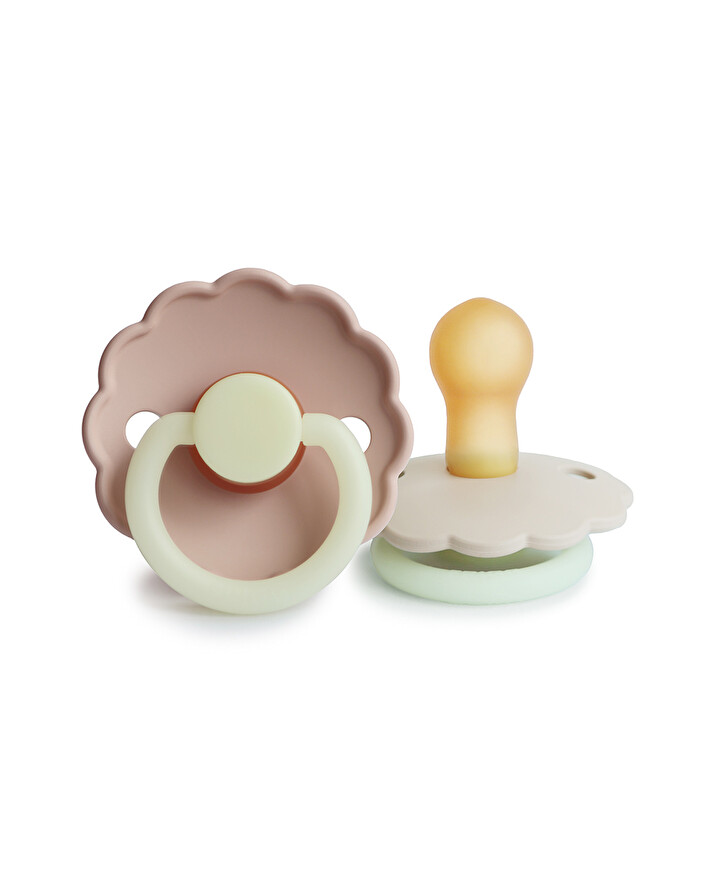 Lot de 2 sucettes Daisy night latex Coloris cream/blush  Frigg