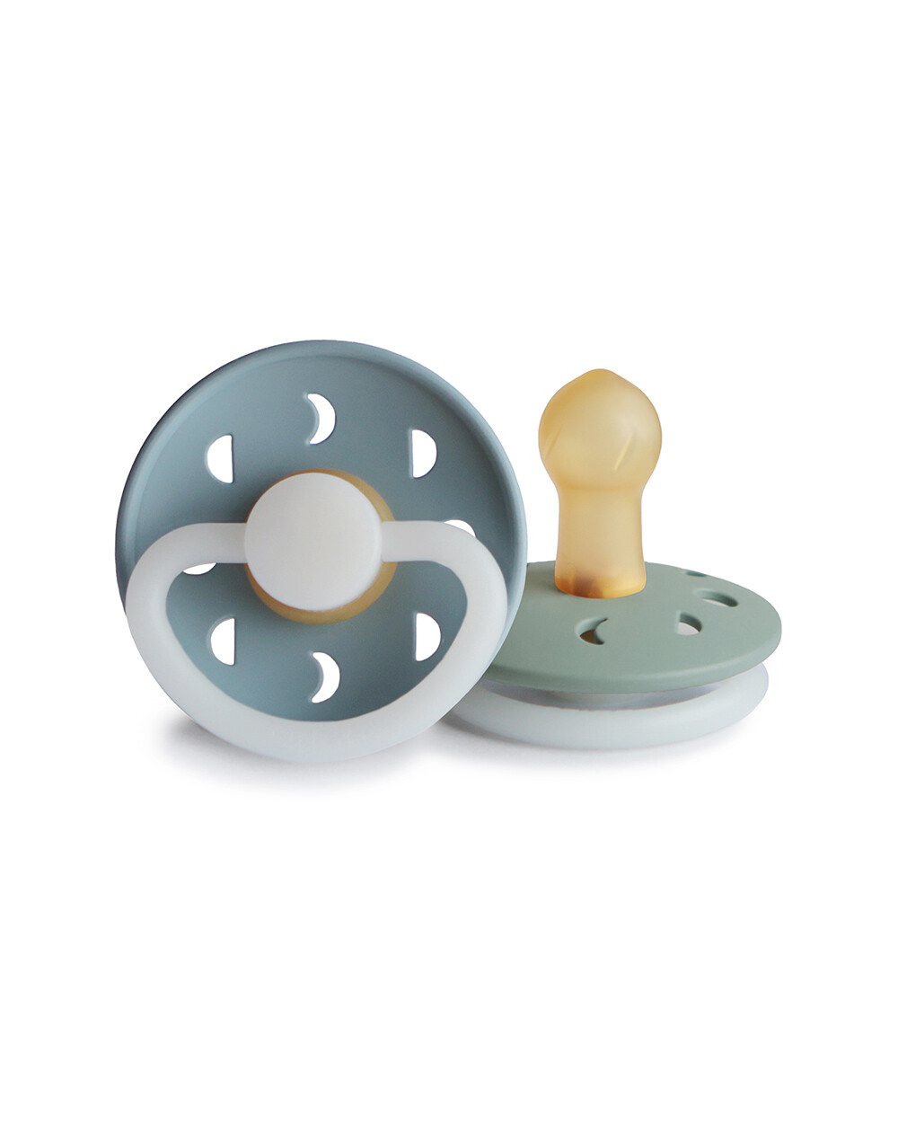 Lot de 2 sucettes Moon night latex Coloris stone blue/sage Frigg