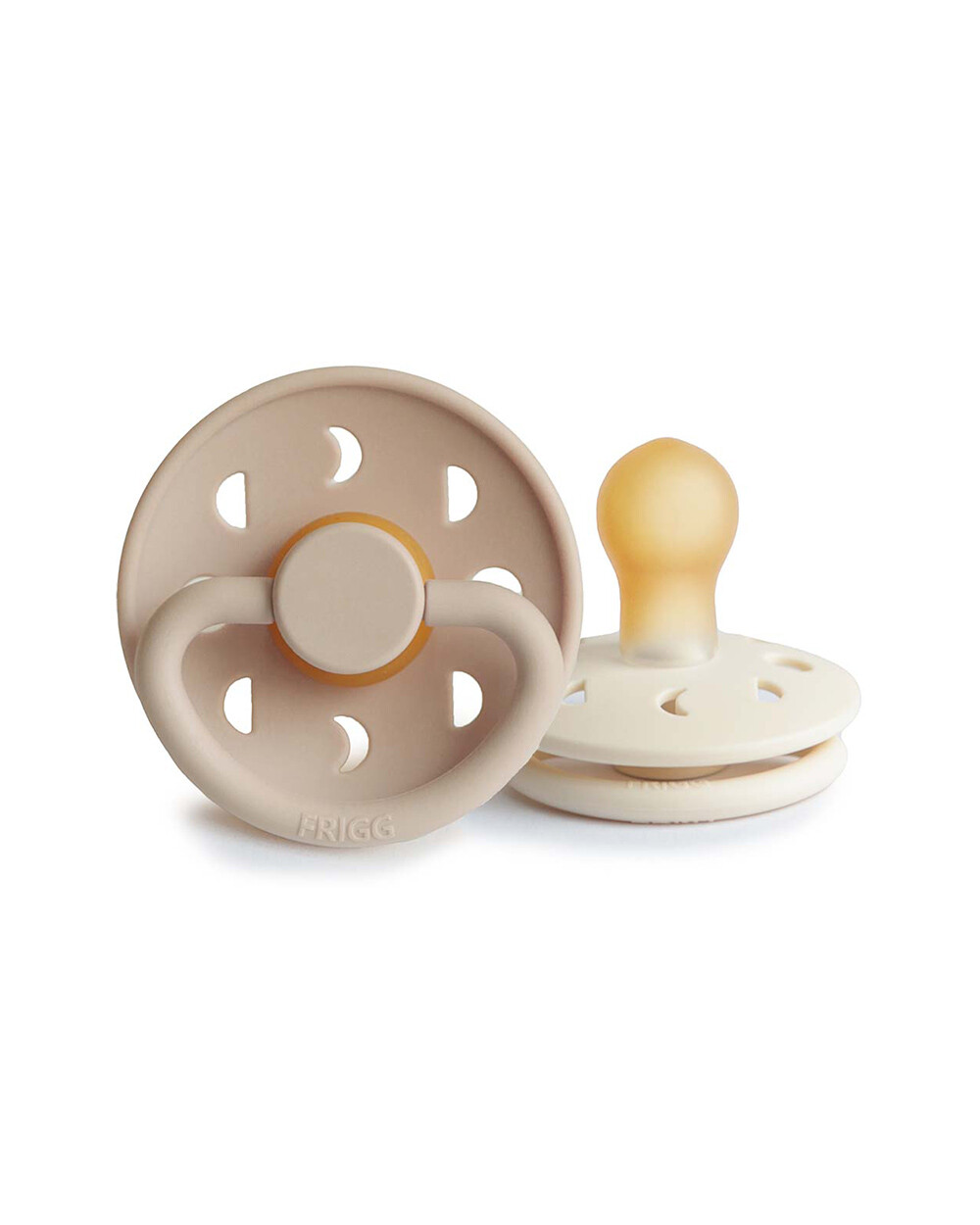 Lot de 2 sucettes Moon latex Coloris cream/croissant Frigg