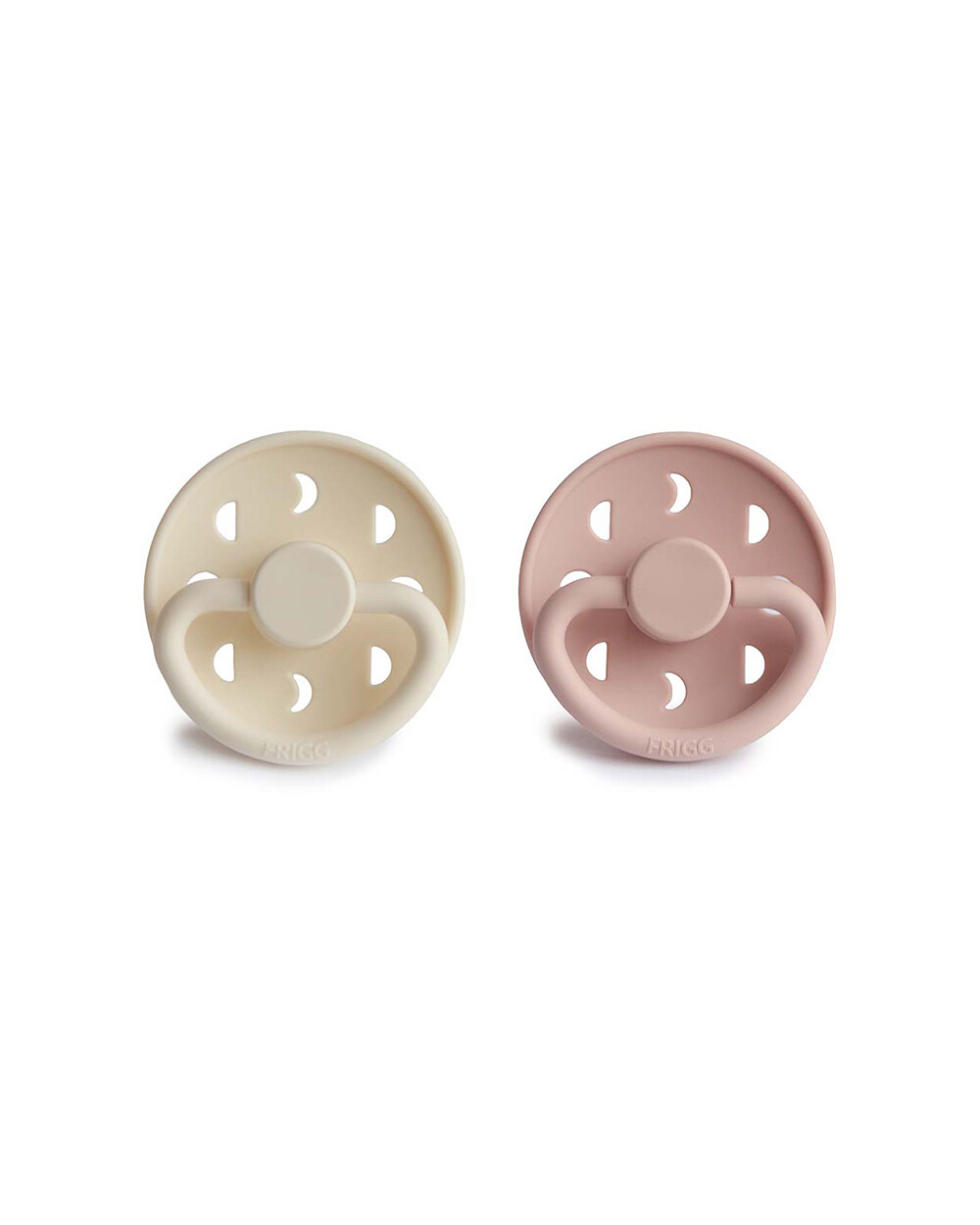 Lot de 2 sucettes Moon silicone Coloris blush/cream Frigg