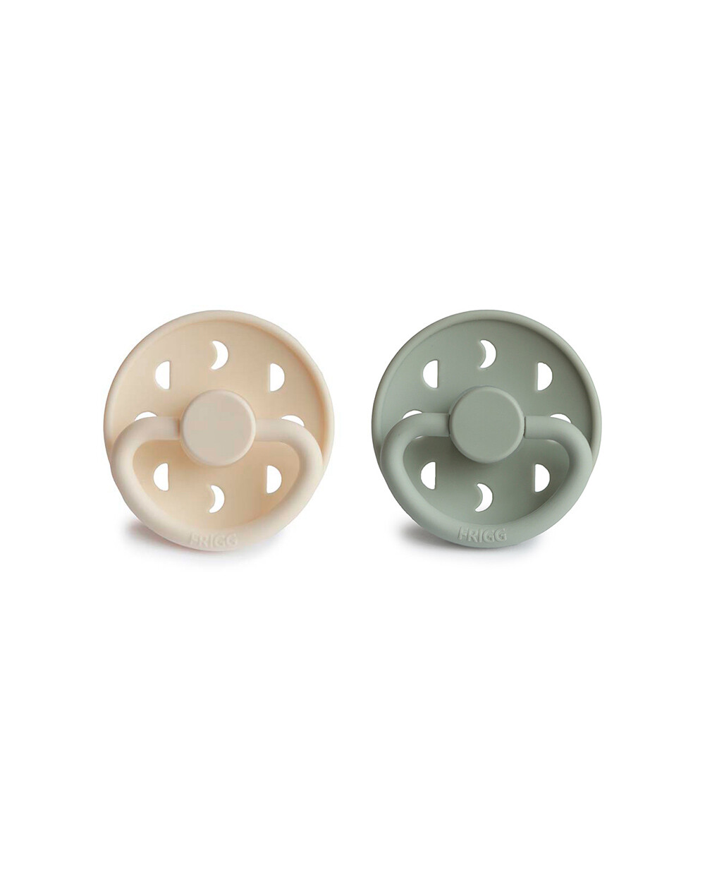 Lot de 2 sucettes Moon silicone Coloris cream/sage Frigg