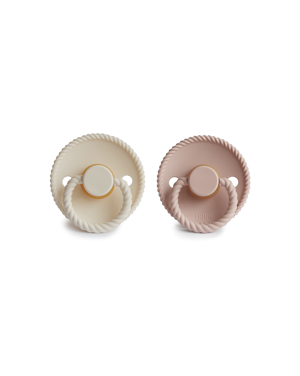 Lot de 2 sucettes Rope latex Coloris blush/cream Frigg