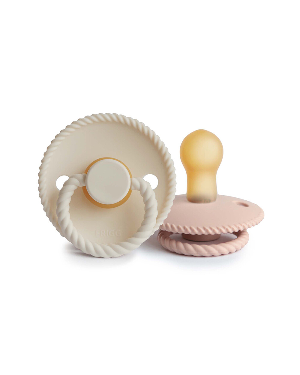 Lot de 2 sucettes Rope latex Coloris blush/cream Frigg