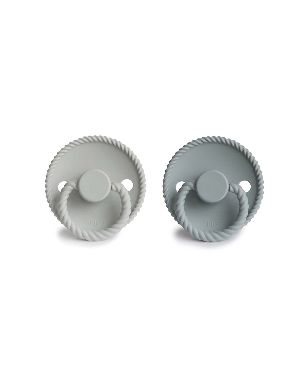 Lot de 2 sucettes Rope silicone Coloris french gray/silver gray Frigg