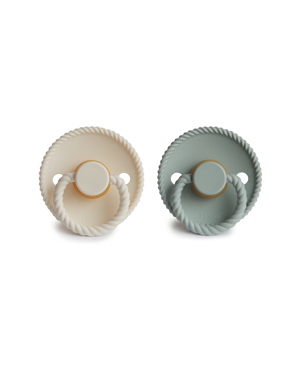 Lot de 2 sucettes Rope latex Coloris cream/sage Frigg