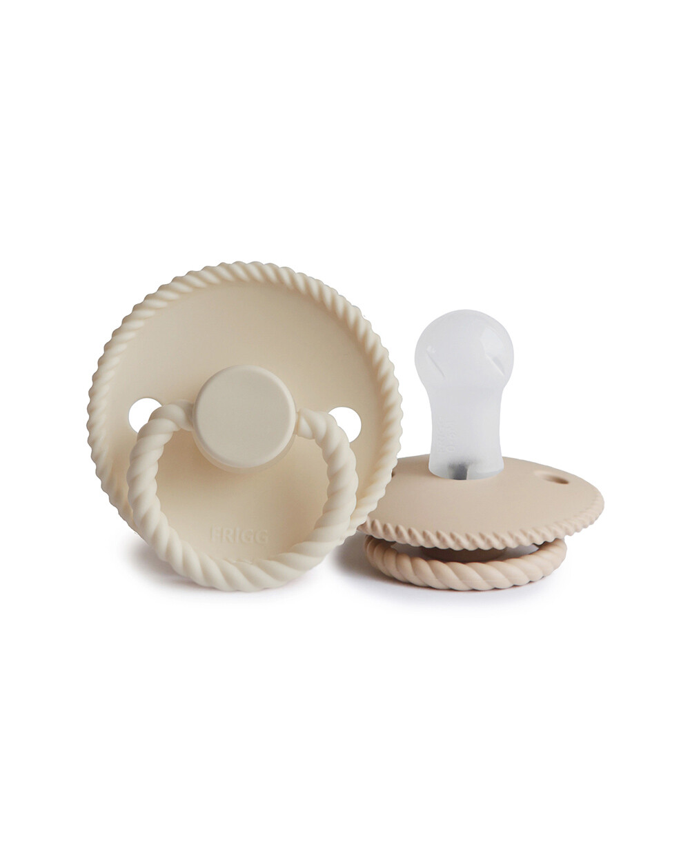 Lot de 2 sucettes Rope silicone Coloris cream/croissant Frigg