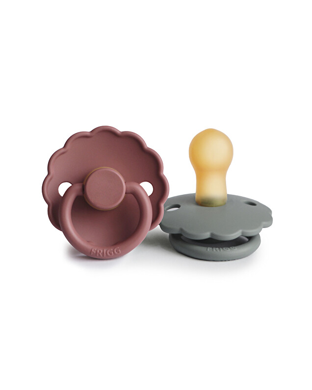 Lot de 2 sucettes Daisy latex Coloris dusty rose/lily pad Frigg