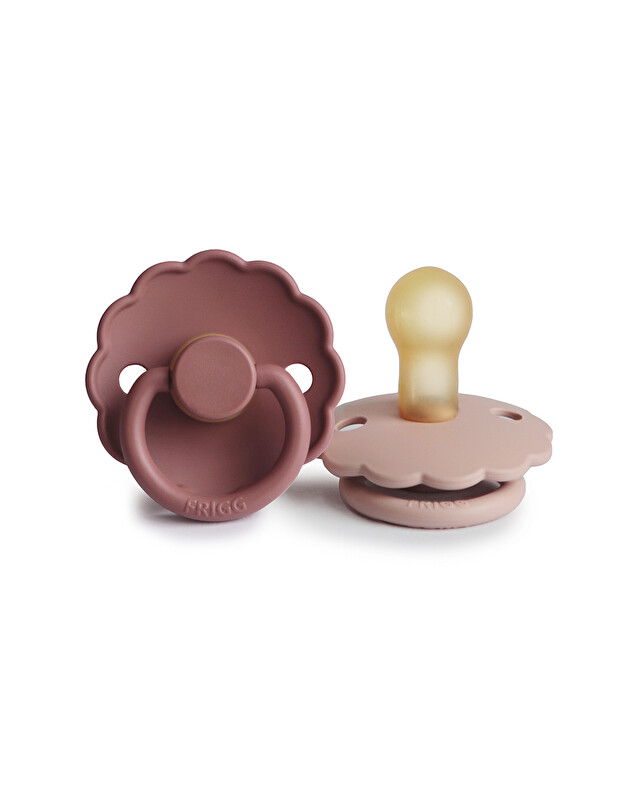 Lot de 2 sucettes Daisy latex Coloris blush/woodchuck Frigg