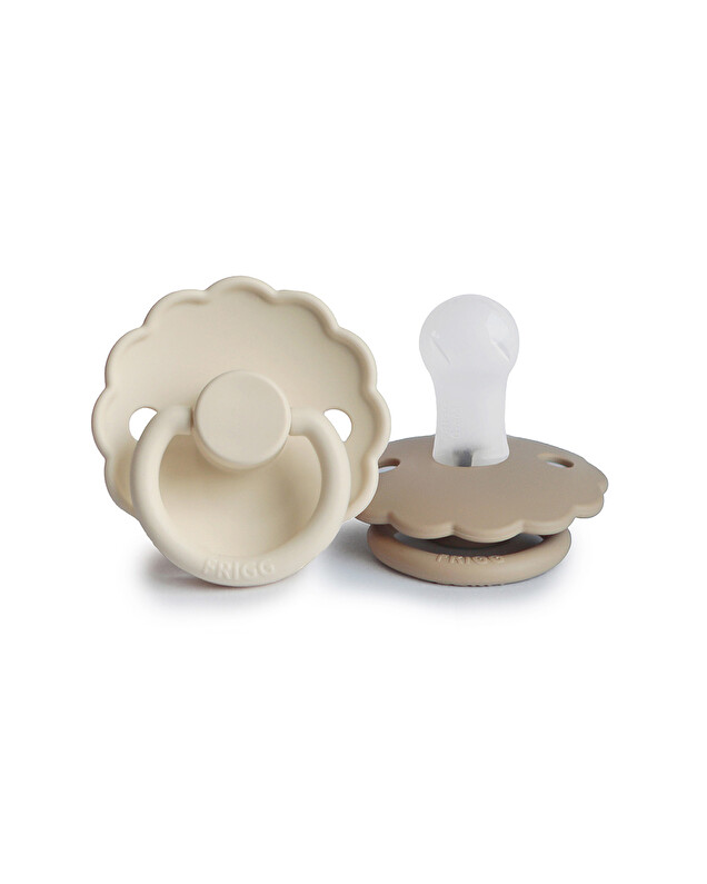 Lot de 2 sucettes Daisy silicone Coloris cream/croissant Frigg