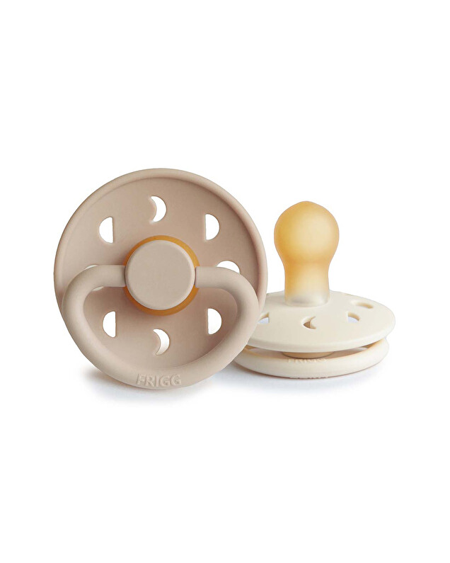 Lot de 2 sucettes Moon latex Coloris cream/croissant Frigg