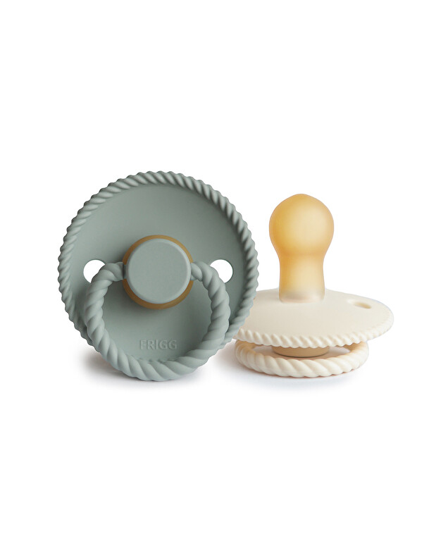 Lot de 2 sucettes Rope latex Coloris cream/sage Frigg