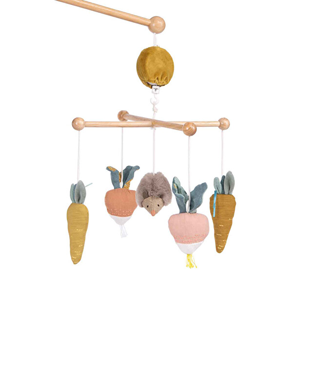 Mobile musical croisillon Trois petits lapins Moulin Roty