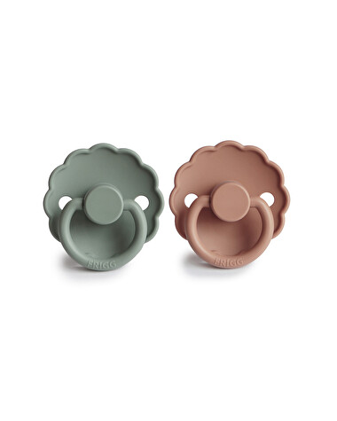 Lot de 2 sucettes Daisy silicone Coloris lilypad/rose gold  Frigg